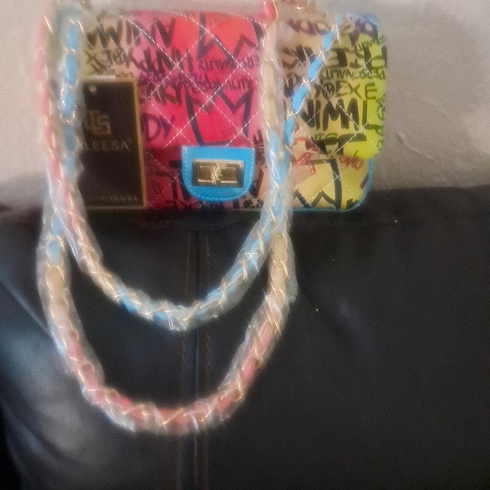 Vibrant Multicolor Graffiti Shoulder Bag